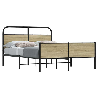 Bed Frame without Mattress 120x190 cm Sonoma Oak Engineered Wood