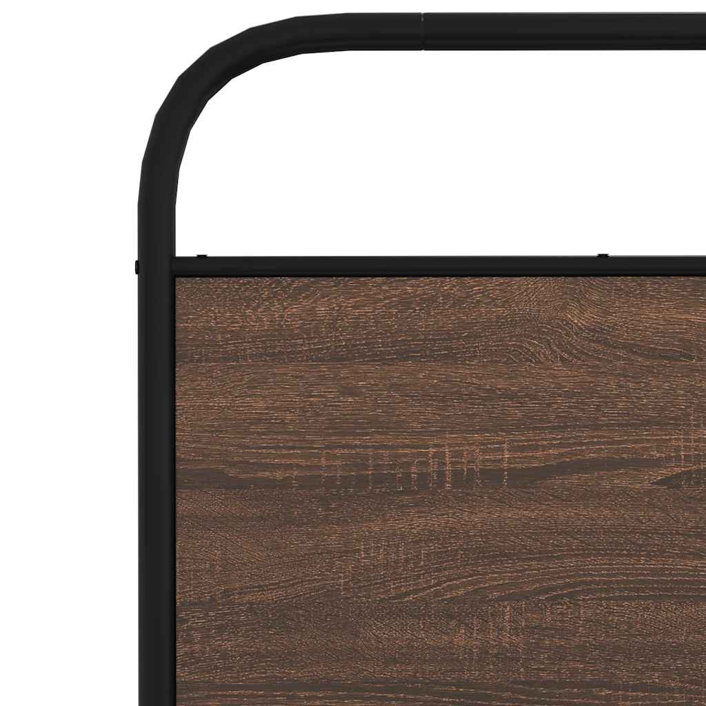 Bed Frame without Mattress 90x200 cm Brown Oak Engineered Wood