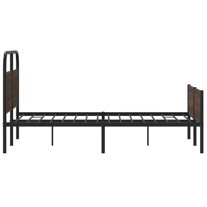 Bed Frame without Mattress 120x190 cm Brown Oak Engineered Wood
