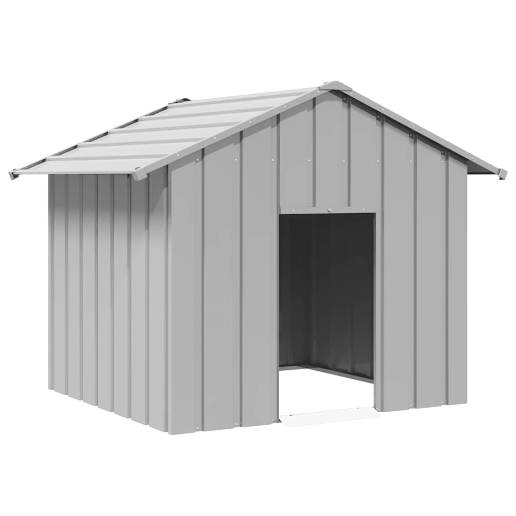 Dog House with Roof 131x101x102 cm Galvanised Steel