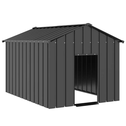 Dog House with Roof 113x153x101 cm Galvanised Steel