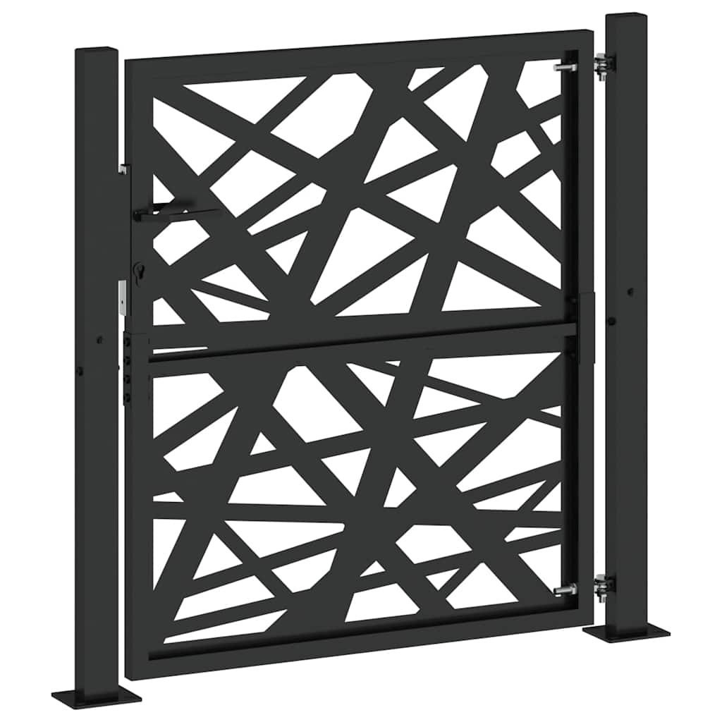 Garden Gate Black 100x100 cm Steel Light Design