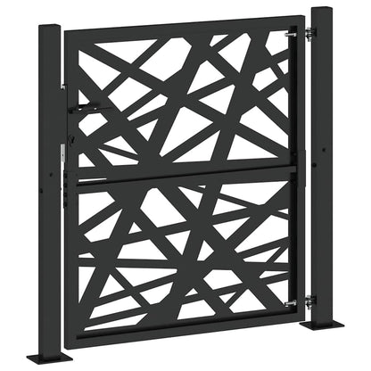 Garden Gate Black 100x100 cm Steel Light Design