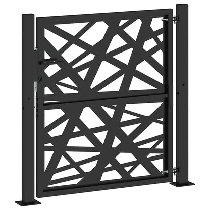 Garden Gate Black 100x100 cm Steel Light Design