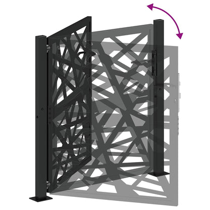 Garden Gate Black 100x100 cm Steel Light Design