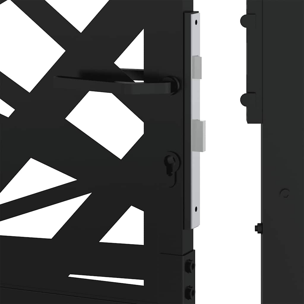 Garden Gate Black 100x100 cm Steel Light Design