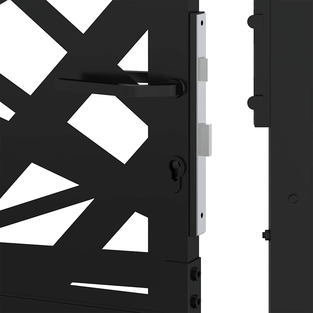 Garden Gate Black 100x100 cm Steel Light Design