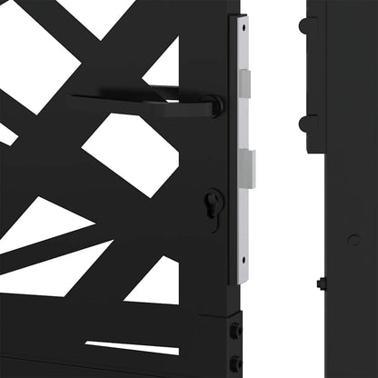 Garden Gate Black 100x100 cm Steel Light Design