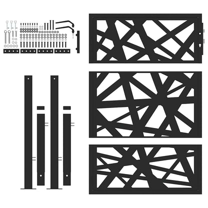 Garden Gate Black 100x125 cm Steel Light Design