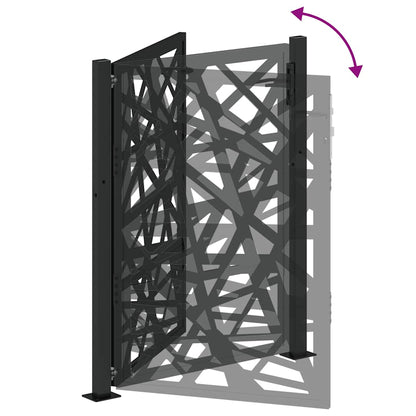 Garden Gate Black 100x125 cm Steel Light Design