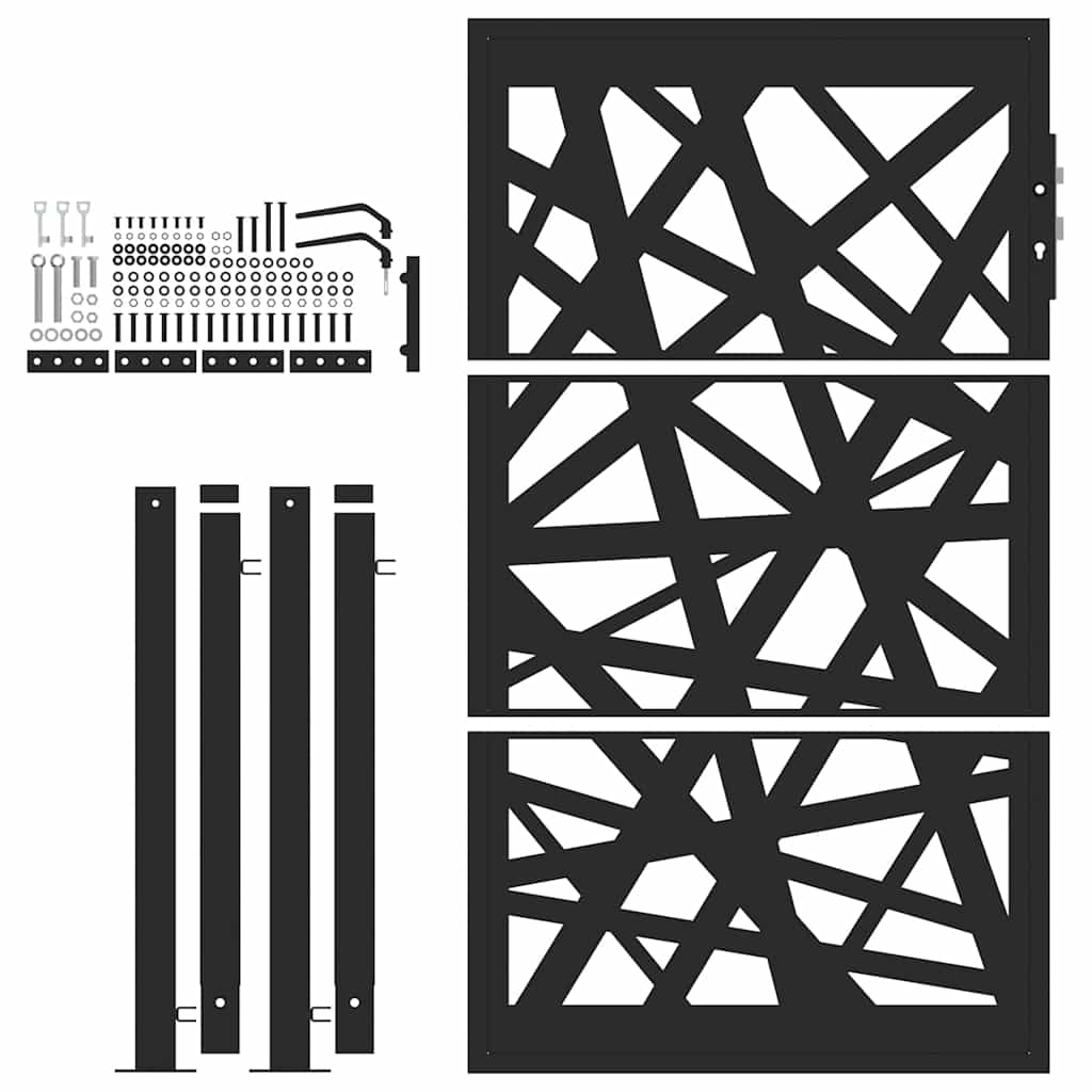 Garden Gate Black 100x150 cm Steel Light Design