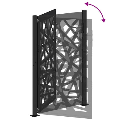 Garden Gate Black 100x150 cm Steel Light Design