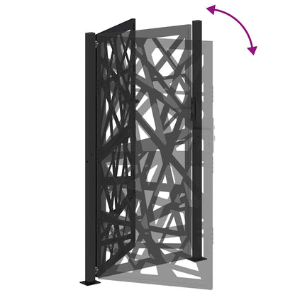 Garden Gate Black 100x175 cm Steel Light Design