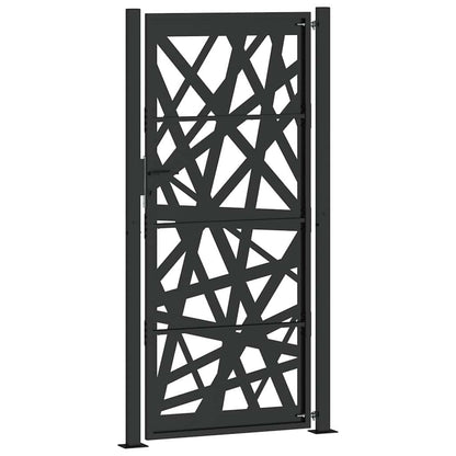 Garden Gate Black 100x200 cm Steel Light Design