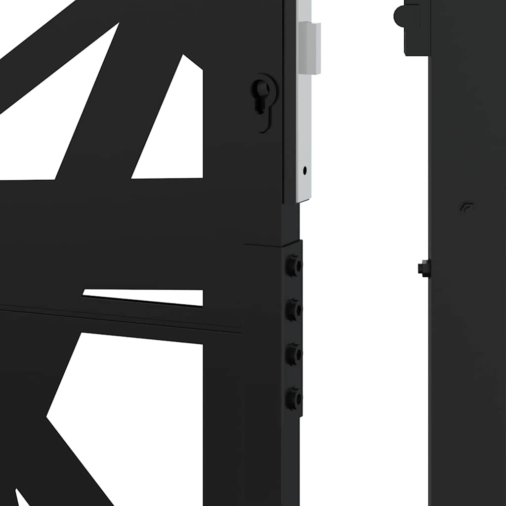 Garden Gate Black 100x200 cm Steel Light Design