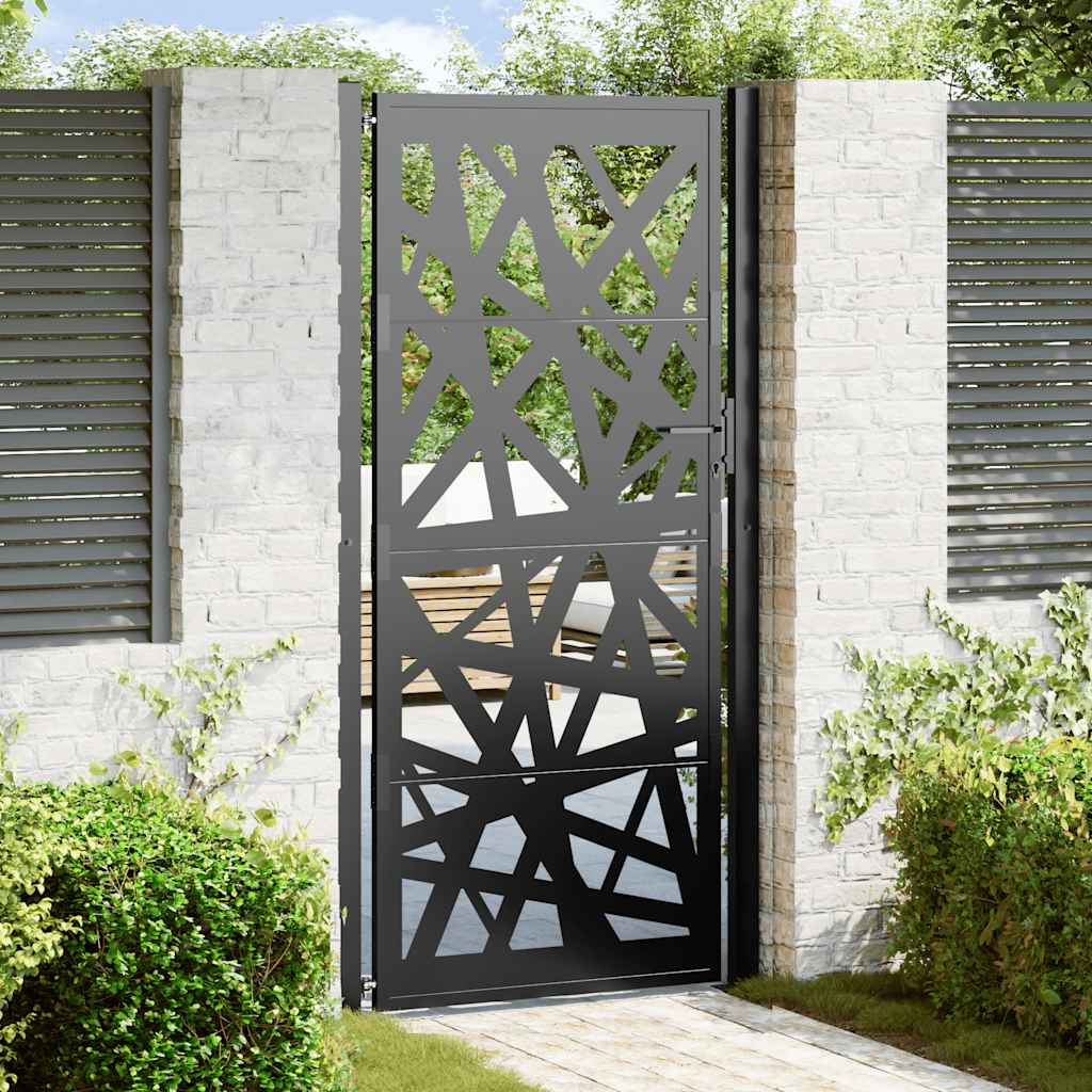 Garden Gate Black 100x200 cm Steel Light Design