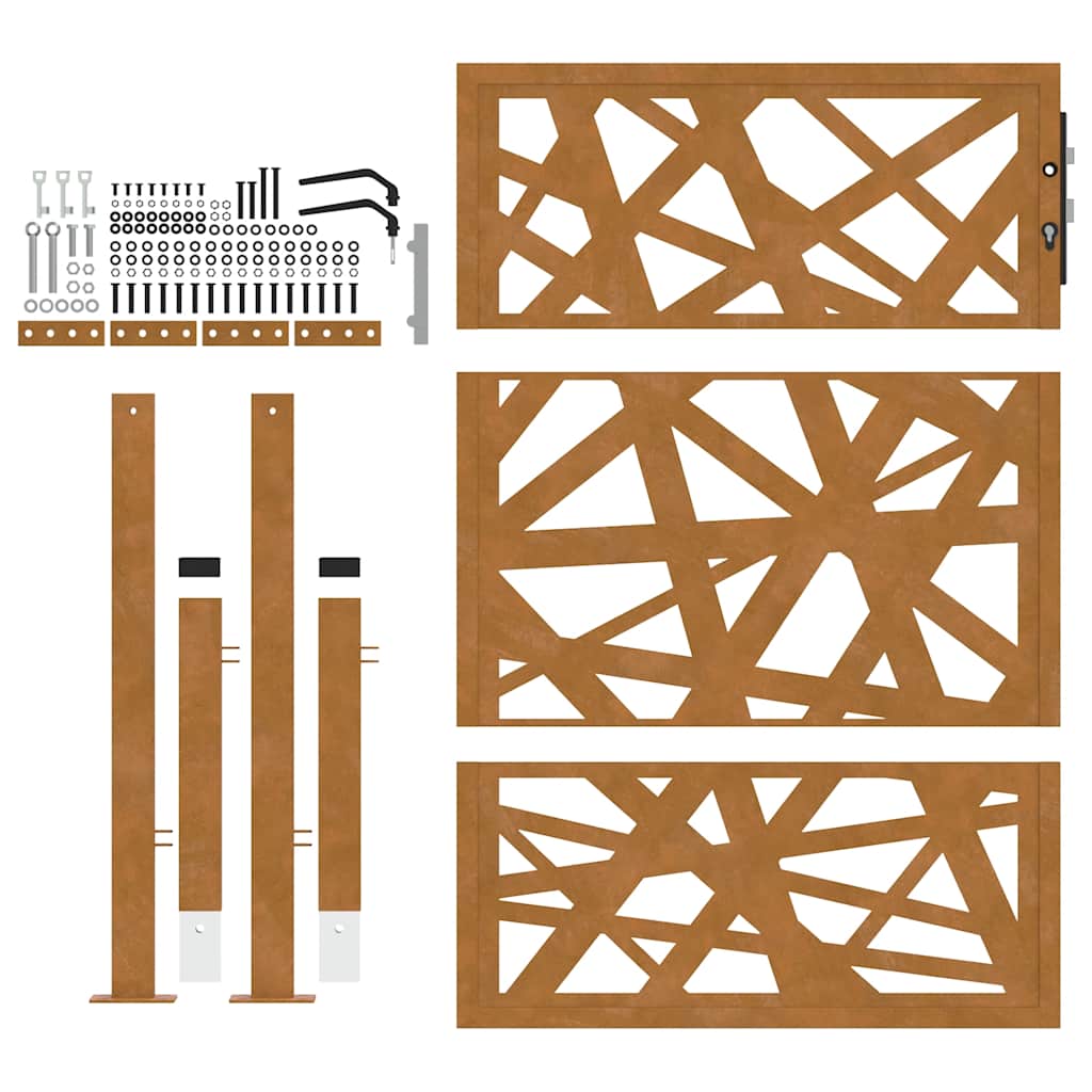 Garden Gate 100x125 cm Weathering Steel Light Design