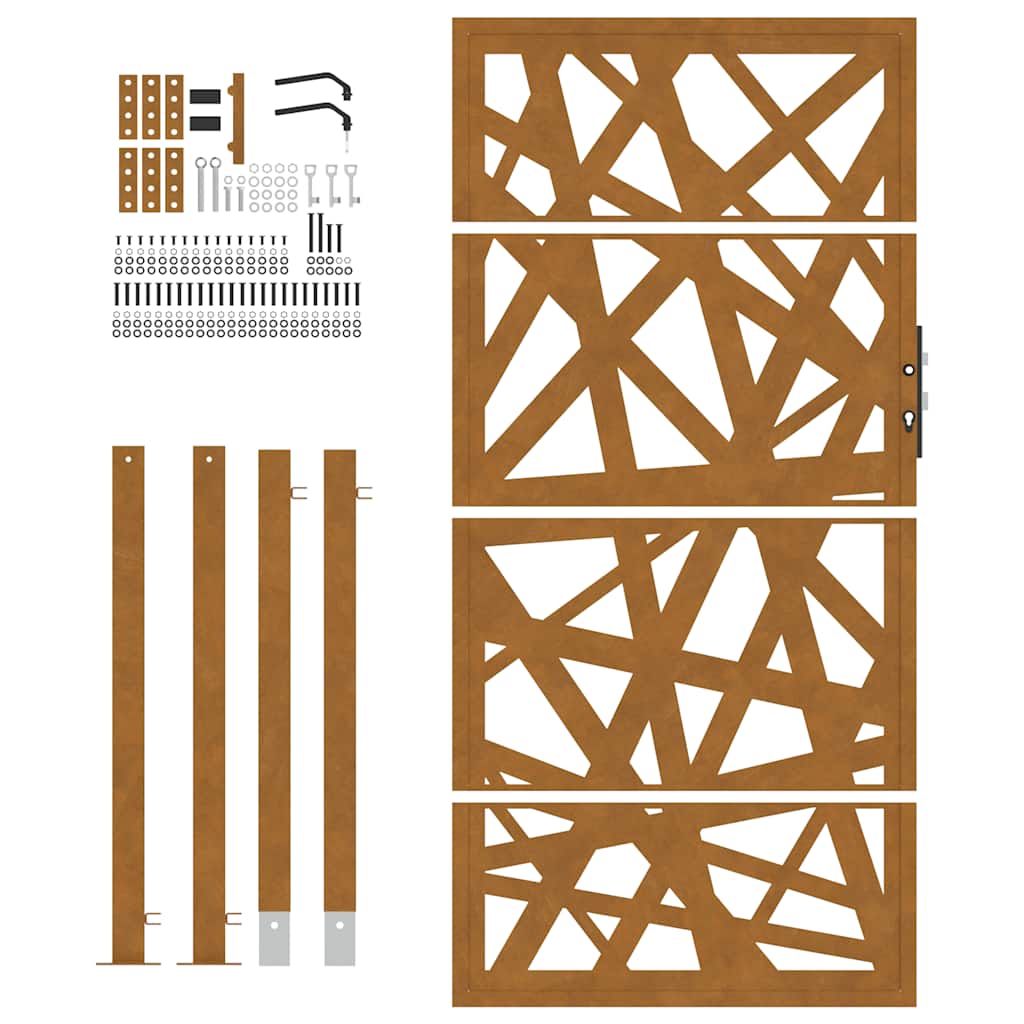 Garden Gate 100x175 cm Weathering Steel Light Design