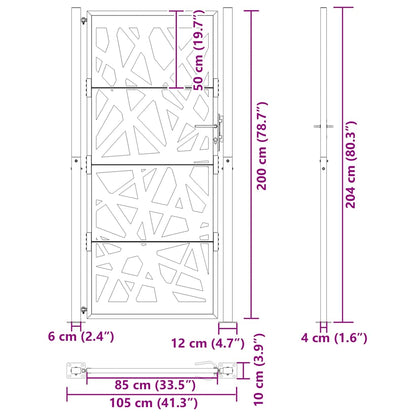 Garden Gate 100x200 cm Weathering Steel Light Design