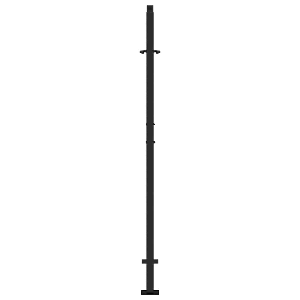 Garden Gate Black 100x150 cm Steel Leaf Design