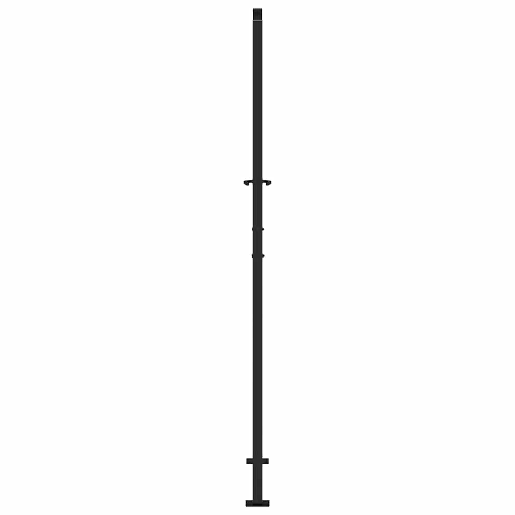 Garden Gate Black 100x200 cm Steel Leaf Design