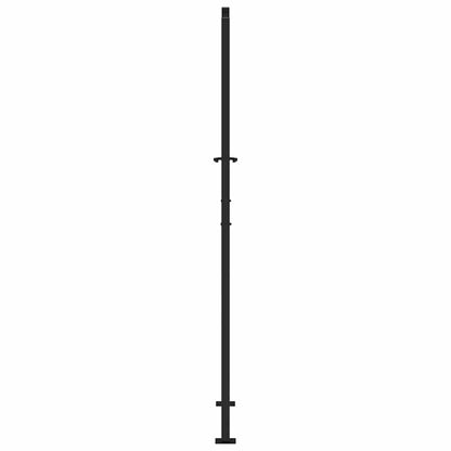 Garden Gate Black 100x200 cm Steel Leaf Design