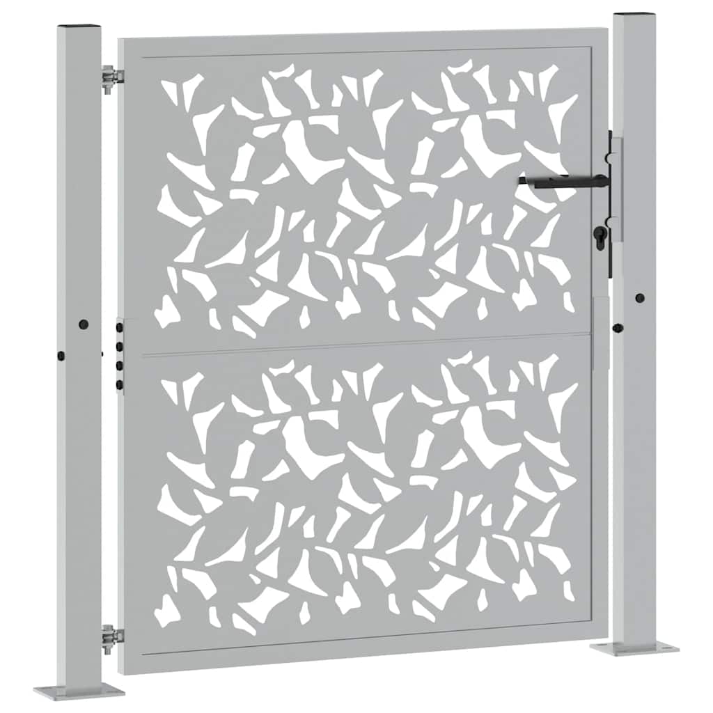 Garden Gate 100x100 cm Weathering Steel Leaf Design