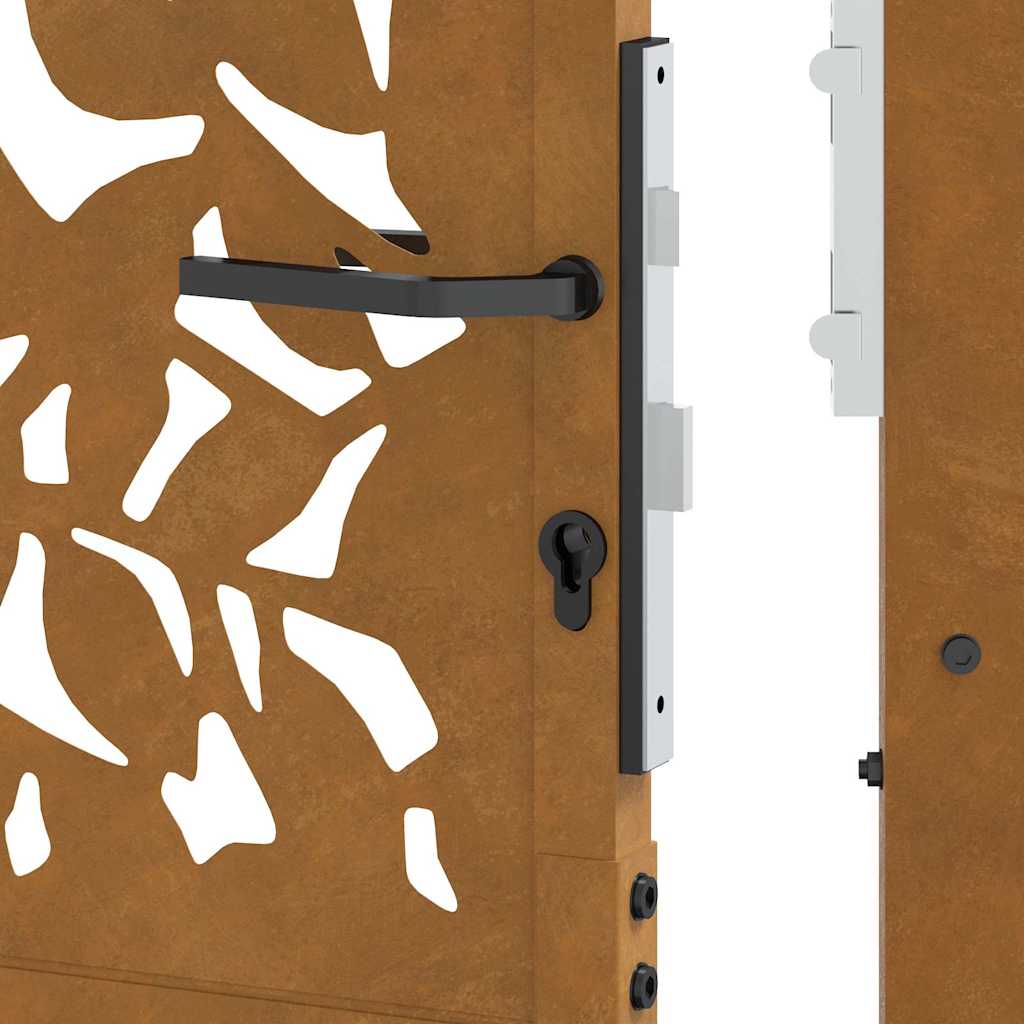 Garden Gate 100x100 cm Weathering Steel Leaf Design