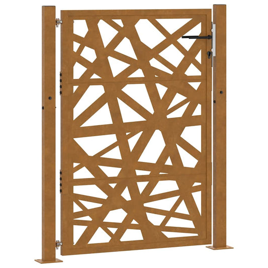 Garden Gate 100x125 cm Weathering Steel Leaf Design