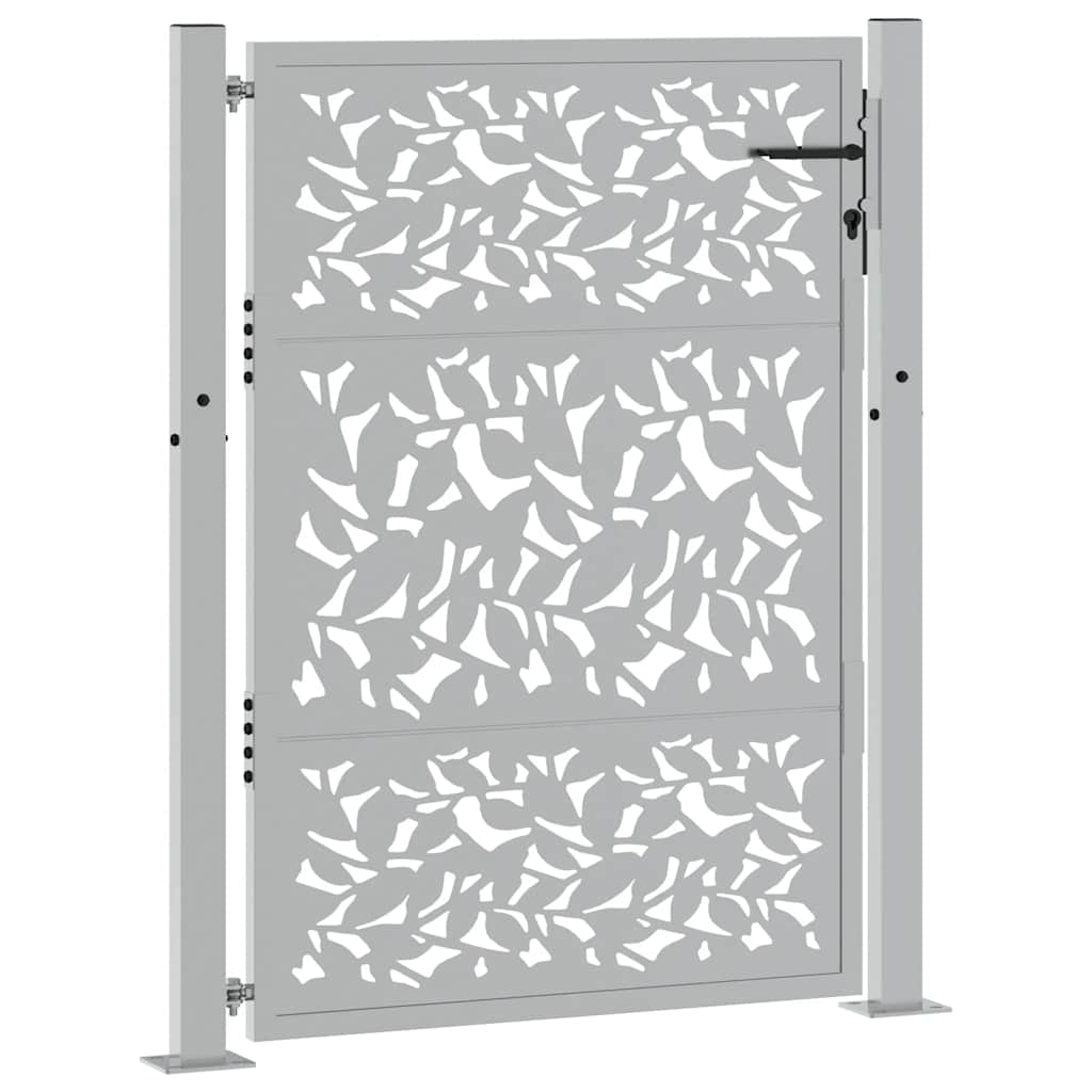 Garden Gate 100x125 cm Weathering Steel Leaf Design
