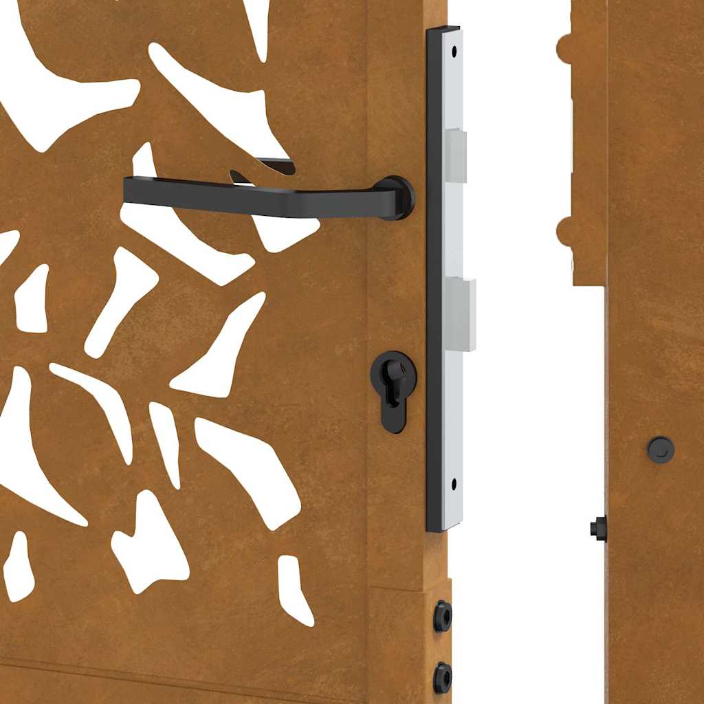 Garden Gate 100x125 cm Weathering Steel Leaf Design