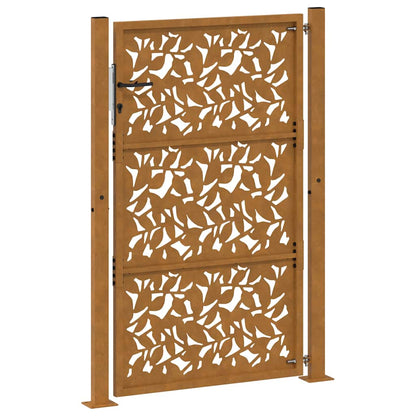 Garden Gate 100x150 cm Weathering Steel Leaf Design