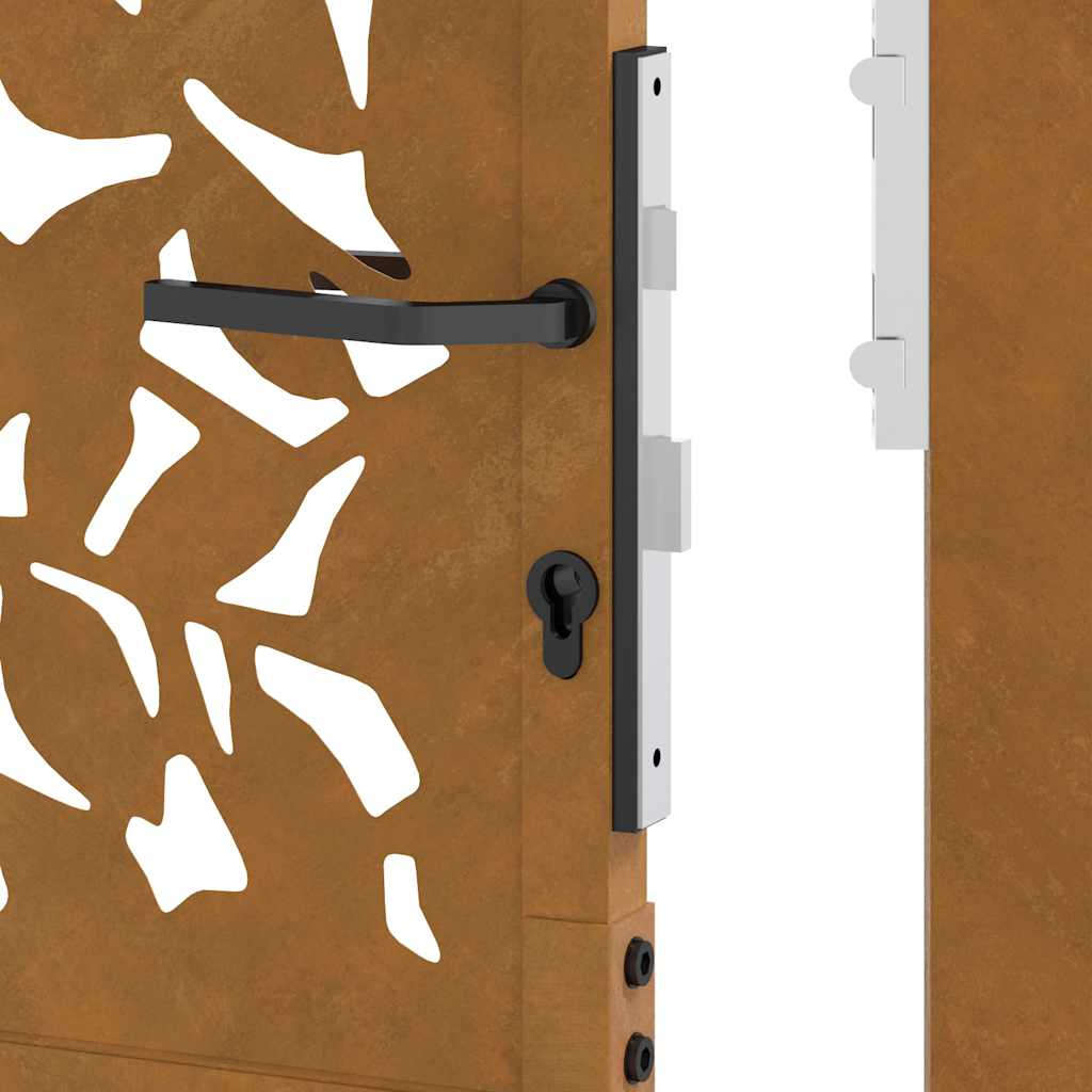 Garden Gate 100x150 cm Weathering Steel Leaf Design