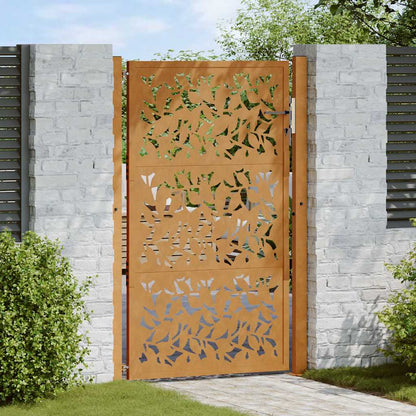 Garden Gate 100x150 cm Weathering Steel Leaf Design