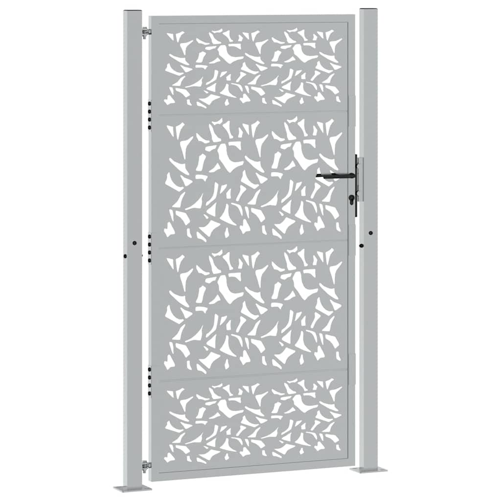 Garden Gate 100x175 cm Weathering Steel Leaf Design