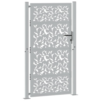 Garden Gate 100x175 cm Weathering Steel Leaf Design