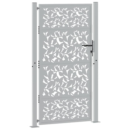 Garden Gate 100x175 cm Weathering Steel Leaf Design