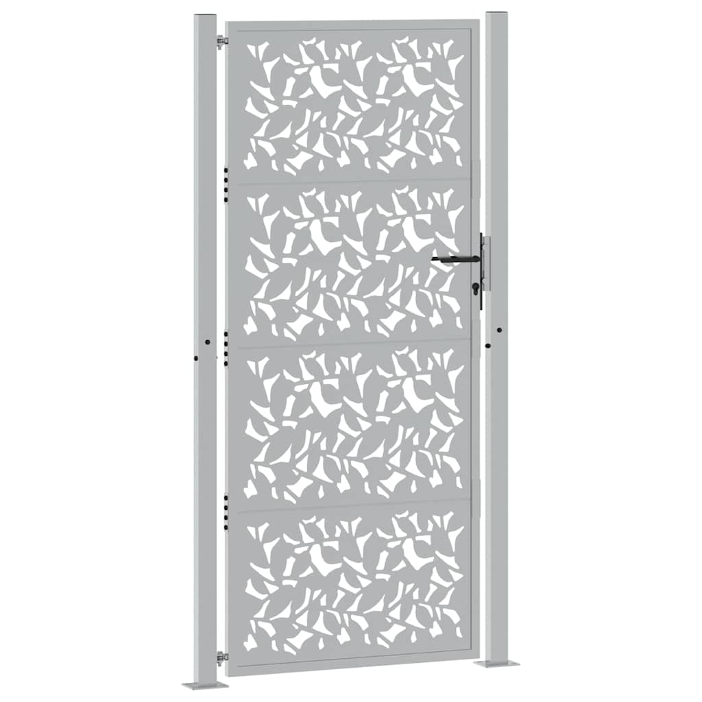 Garden Gate 100x200 cm Weathering Steel Leaf Design