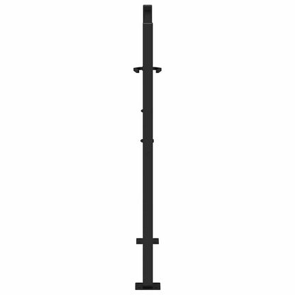Garden Gate Black 100x100 cm Steel Wave Design