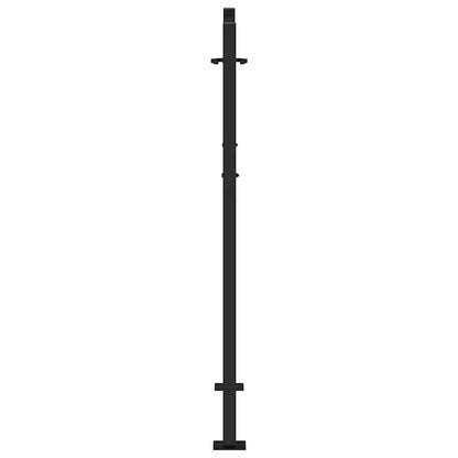 Garden Gate Black 100x125 cm Steel Wave  Design