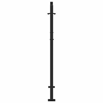 Garden Gate Black 100x125 cm Steel Wave Design