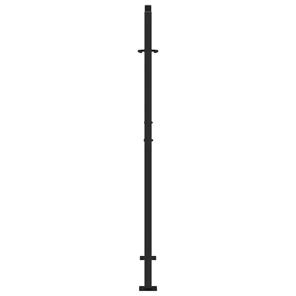 Garden Gate Black 100x150 cm Steel Wave Design