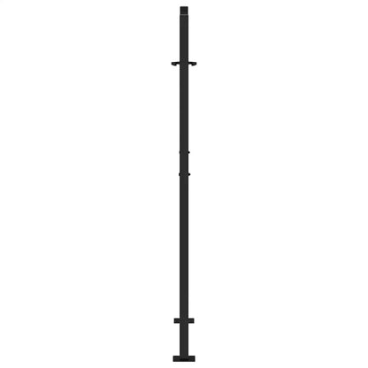 Garden Gate Black 100x150 cm Steel Wave Design