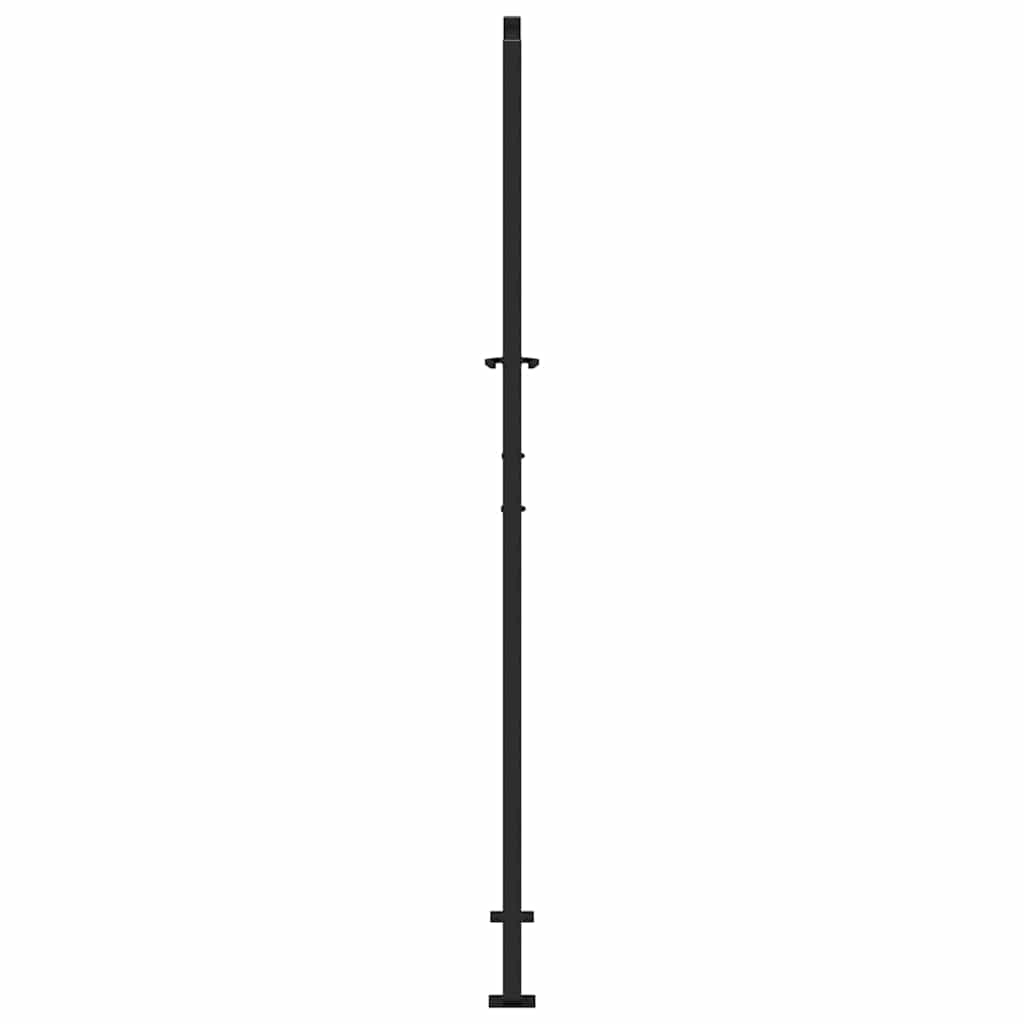 Garden Gate Black 100x200 cm Steel Wave  Design