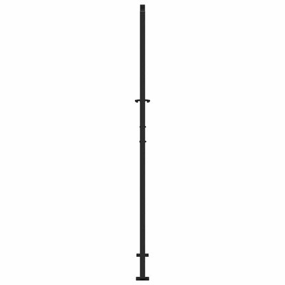 Garden Gate Black 100x200 cm Steel Wave Design