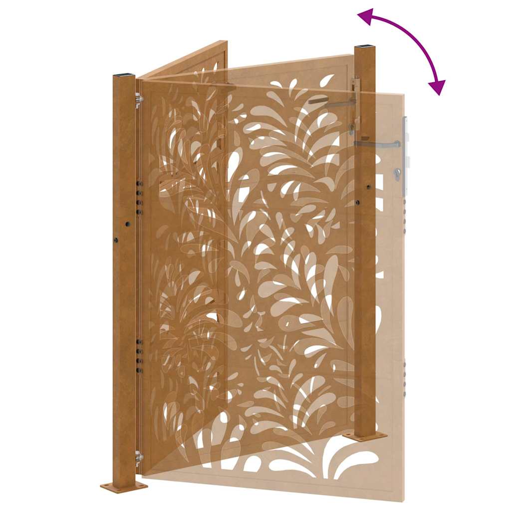Garden Gate 100x125 cm Weathering Steel Wave Design