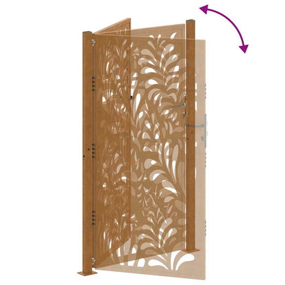 Garden Gate 100x175 cm Weathering Steel Wave Design