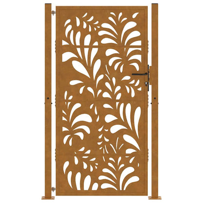 Garden Gate 100x200 cm Weathering Steel Wave Design