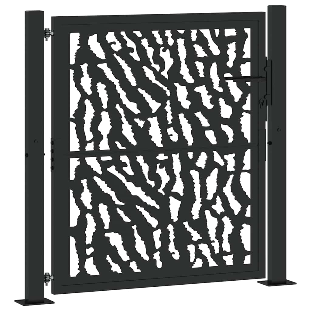 Garden Gate Black 100x100 cm Steel Trace  Design