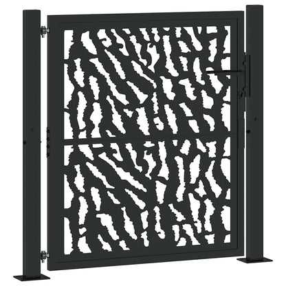 Garden Gate Black 100x100 cm Steel Trace  Design
